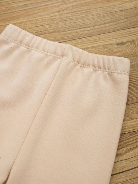 Kids Girl's Pajamas Set Training Sleepwear Round Neck Pullover And Pantyhose