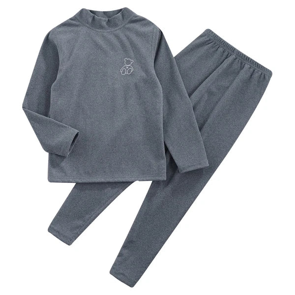 Kids Boys Girls Tees Long Sleeve Top Bear Print Sleepwear Pajamas Loungewear