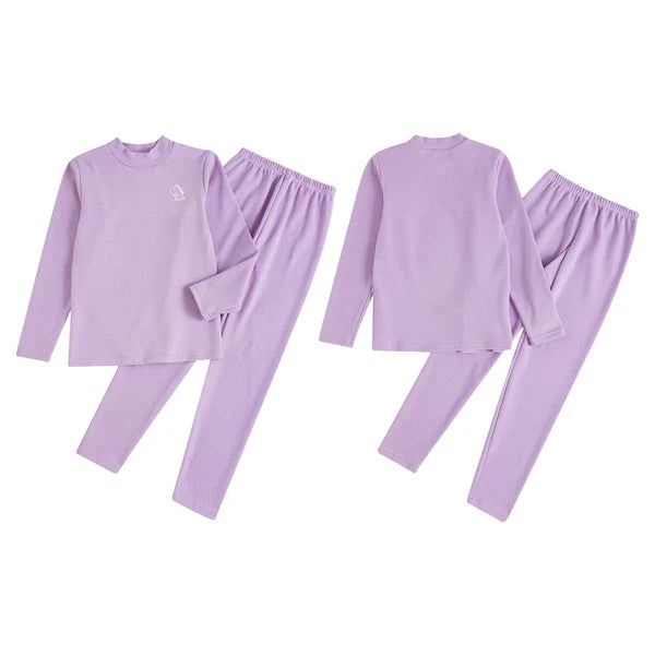 Kids Boys Girls Thermals Sets Pajamas T-shirt And Tights Suit Warm Active Home