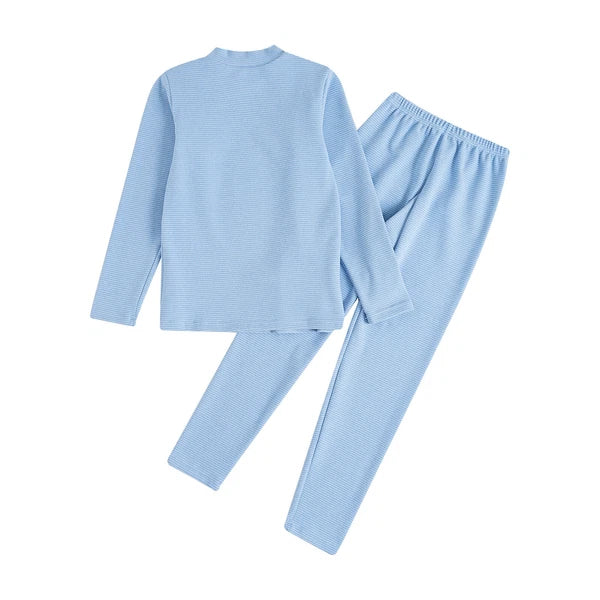 Kids Boys Girls Thermals Sets Pajamas T-shirt And Tights Suit Warm Active Home