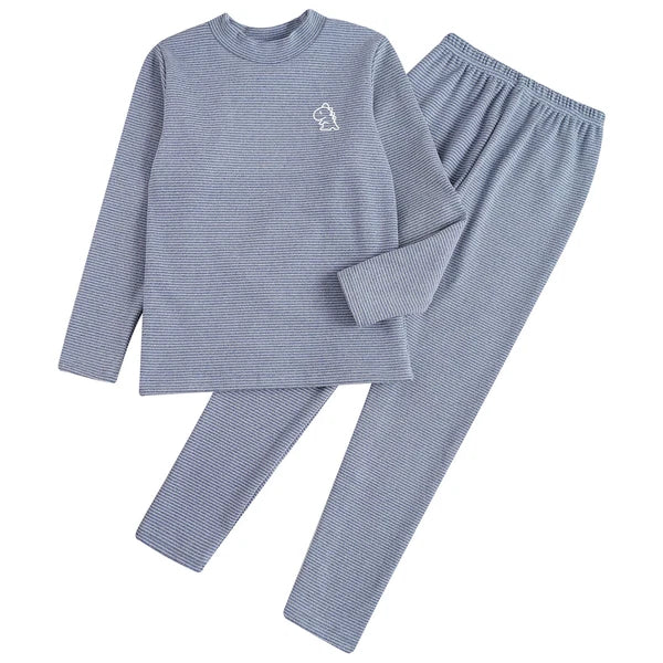 Kids Boys Girls Thermals Sets Pajamas T-shirt And Tights Suit Warm Active Home