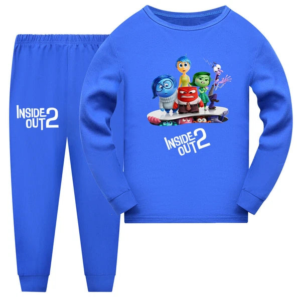 Inside Out2 Pyjamas Loungewear Sleepwear Outfits Kids Girls Boys Long Sleeve-