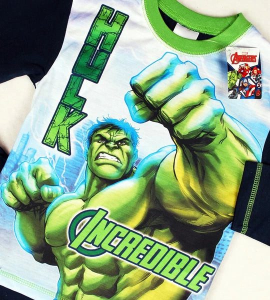 Boys Official Marvel Hulk Avengers Pyjamas Age 4-10 Years