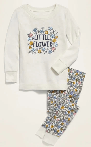 OLD NAVY TODDLER GIRL LITTLE FLOWER PAJAMA SET. NEW WITH TAG.