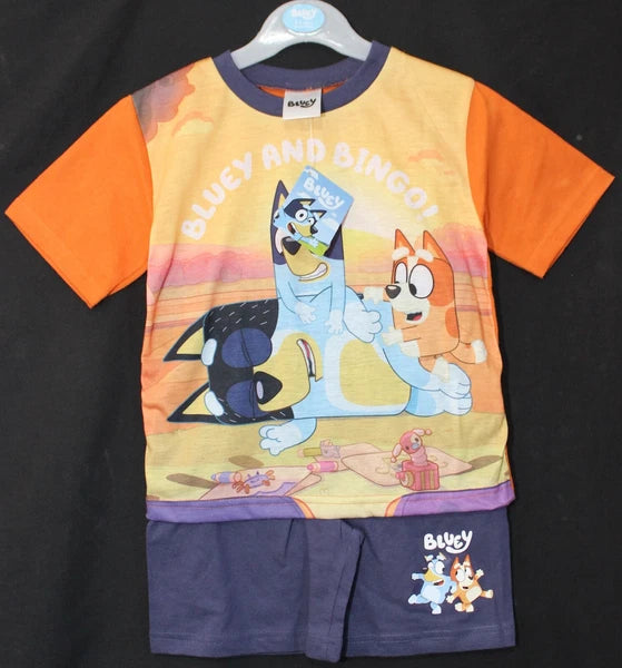 BLUEY Boy's Short Pyjamas /BLUEY & BINGO Summer/ Shorty PJs Sizes 1.5-5 years