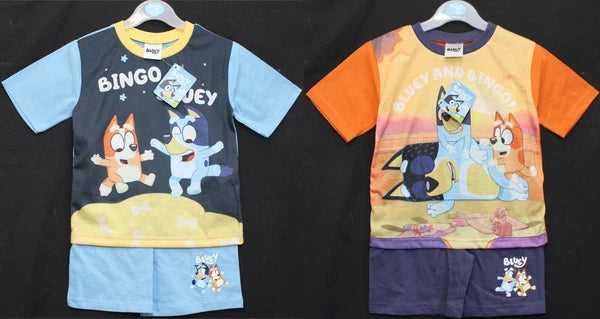 BLUEY Boy's Short Pyjamas /BLUEY & BINGO Summer/ Shorty PJs Sizes 1.5-5 years