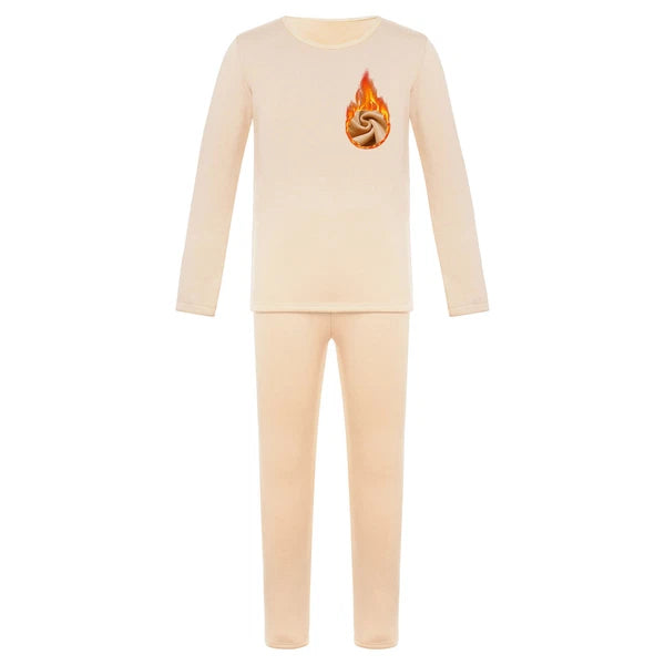 Kids Girl's Pajamas Set Training Sleepwear Round Neck Pullover And Pantyhose