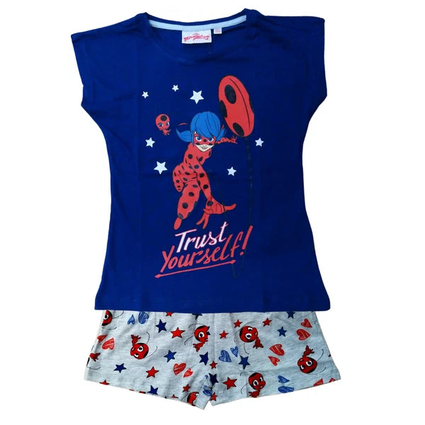 Boys Girls Kids Children Pyjamas Short Sleeve T-Shirt Shorts Set Age 2-12 Years