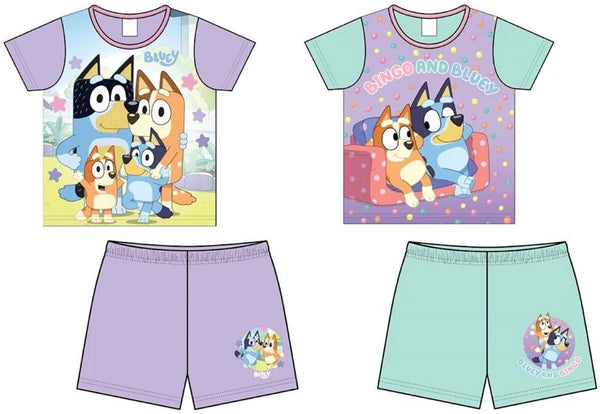 BLUEY Girl's Short Pyjamas / Shorty/Summer PJs Sizes 18 Months-5 Years