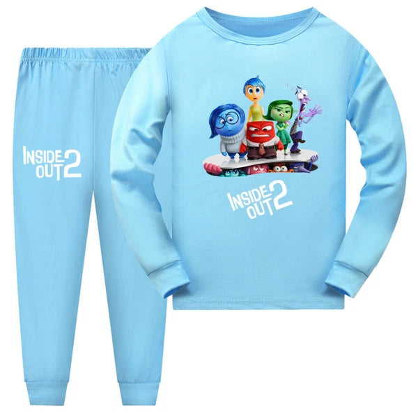 Inside Out2 Pyjamas Loungewear Sleepwear Outfits Kids Girls Boys Long Sleeve-