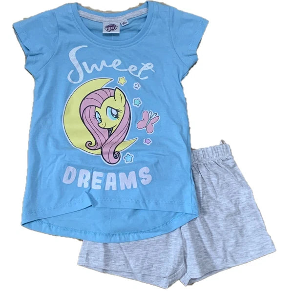 Boys Girls Kids Children Pyjamas Short Sleeve T-Shirt Shorts Set Age 2-12 Years