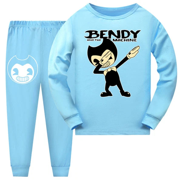 New Children's Bending and Ink Machine Pajama Top+Pants Set Birthday Gift