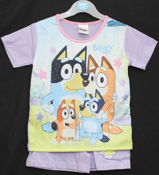 BLUEY Girl's Short Pyjamas / Shorty/Summer PJs Sizes 18 Months-5 Years