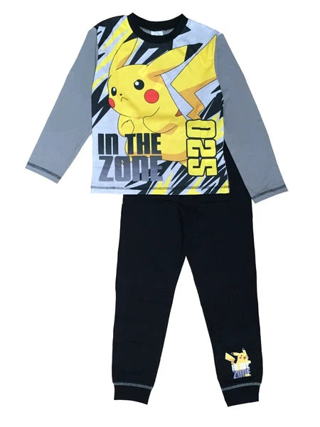 Boys Pokemon Pyjamas Pikachu Eevee 3-12 Years Long Sleeve Trouser Character