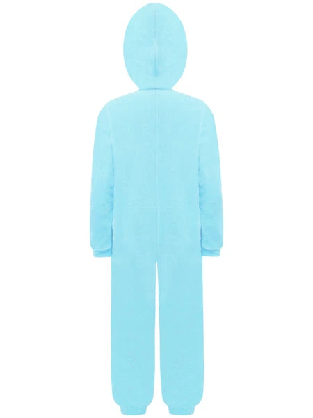 Unisex Kids Fleece Hooded Jumpsuit for Boys Girls Zip-up One Piece Pjs Sleepwear