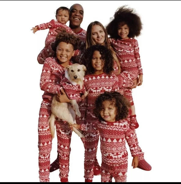 2024 Christmas Pyjamas Family Matching Pajamas Adult Kids Xmas Nightwear Pjs Set