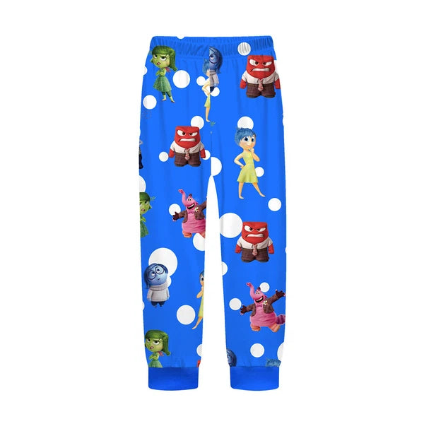 Kids Inside Out 2 Pajamas 2pcs Cartoon Long-sleeved Pyjamas Long Pyjama Pant Set