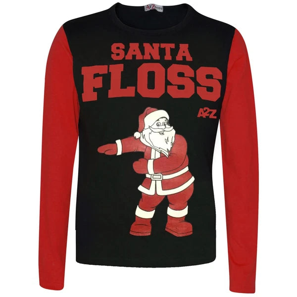 Girls Boys Pyjamas  Santa Floss Red Trendy Christmas Loungewear Pjs Outfits