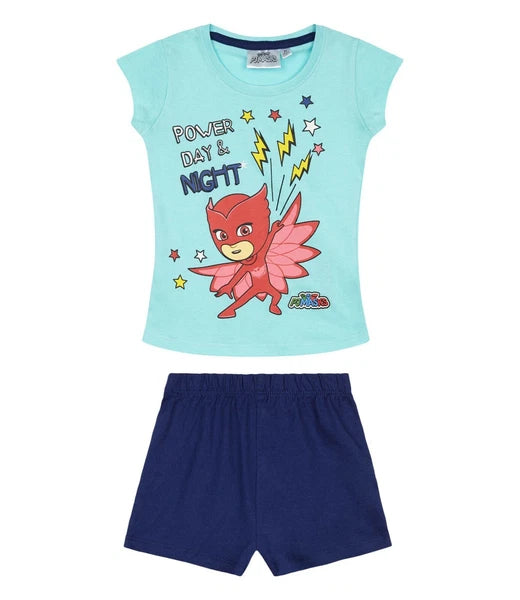 Boys Girls Kids Children Pyjamas Short Sleeve T-Shirt Shorts Set Age 2-12 Years