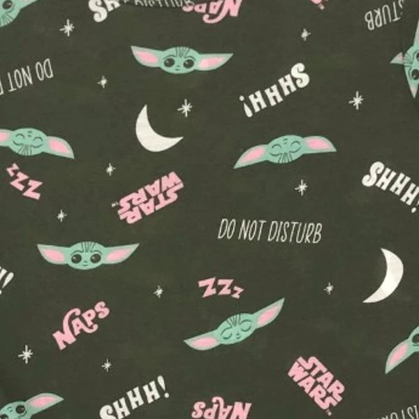 Star Wars Womens Green Baby Yoda Tee Shorts & Socks Pajamas Sleep Set