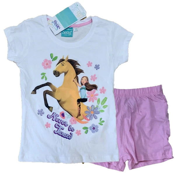 Boys Girls Kids Children Pyjamas Short Sleeve T-Shirt Shorts Set Age 2-12 Years
