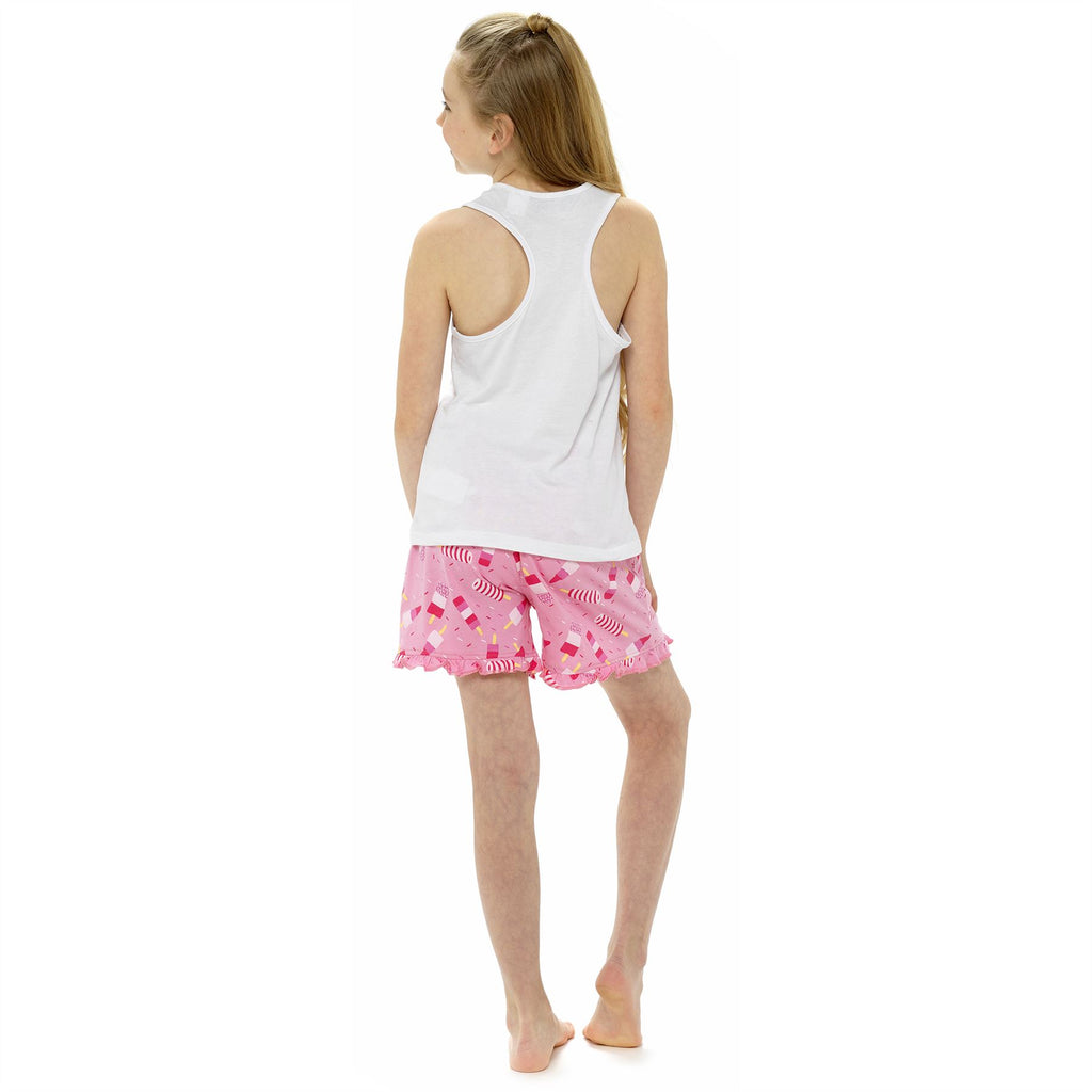 Girls Pyjamas Kids Cotton Short Sleeve Summer Pyjama Set PJs