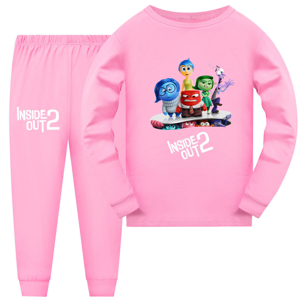 Inside Out2 Pyjamas Loungewear Sleepwear Outfits Kids Girls Boys Long Sleeve-