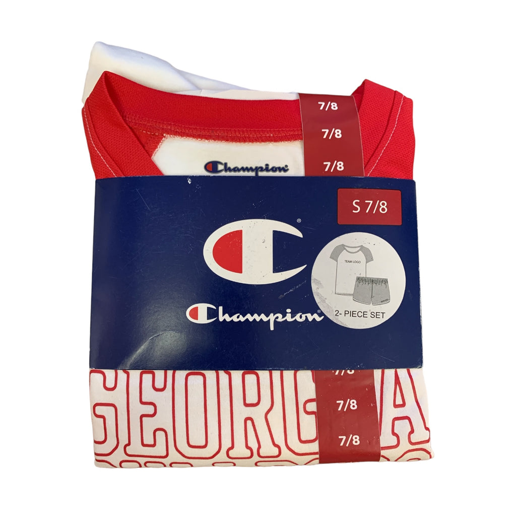 Champion Youth Short Sleeve Georgia Bulldogs 2 Piece Pajama Sleep Set