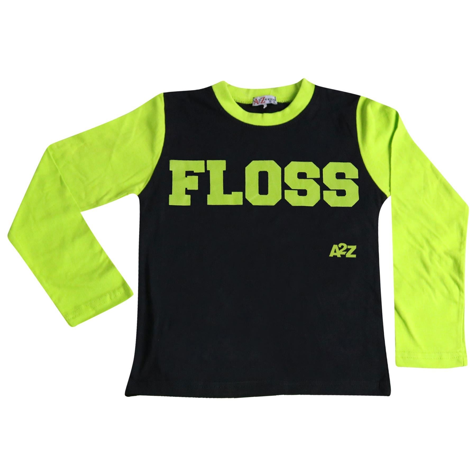 Kids Girls Boys Pyjamas Lime Trendy Floss A2Z Print Lounge Wear PJS Outfits Sets