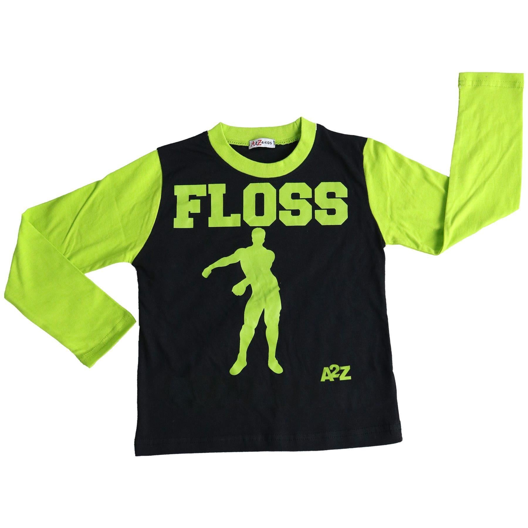 Kids Boys Girls Pyjamas Lime Trendy Floss A2Z Print Xmas Loungewear Outfit Sets