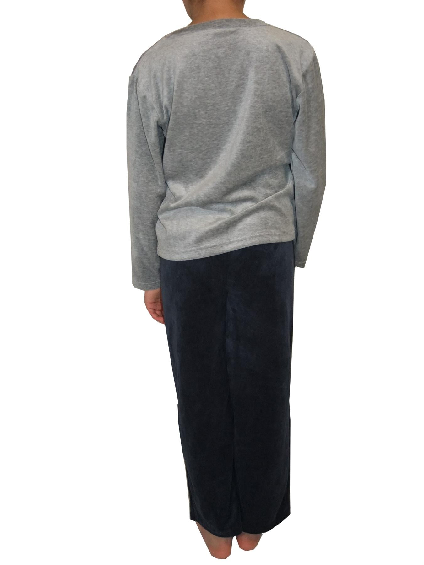 Boys Pyjama Set Velvet Soccer Motif Long Sleeve 2 to 10 Years Cosy PJ's