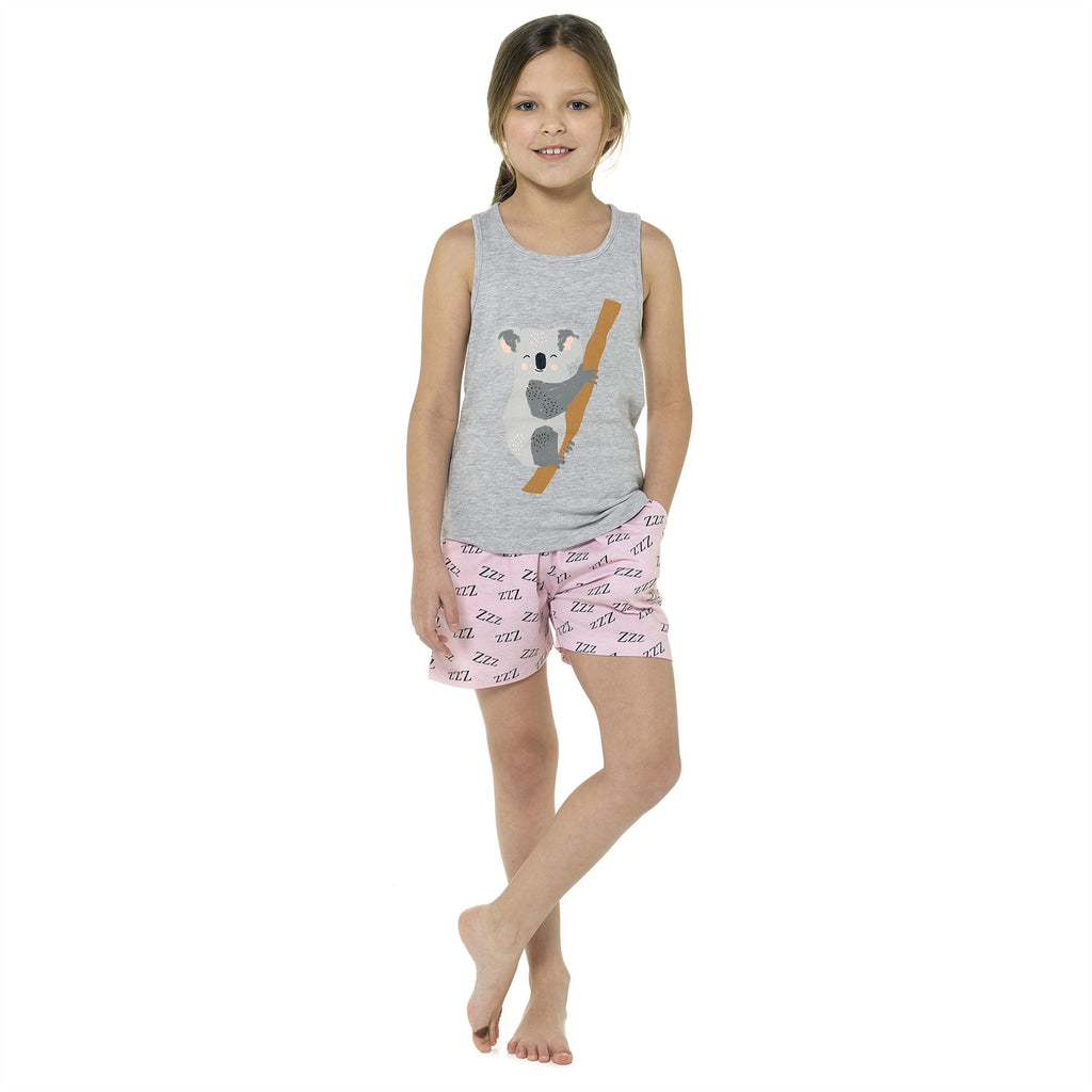 Girls Pyjamas Kids Cotton Short Sleeve Summer Pyjama Set PJs
