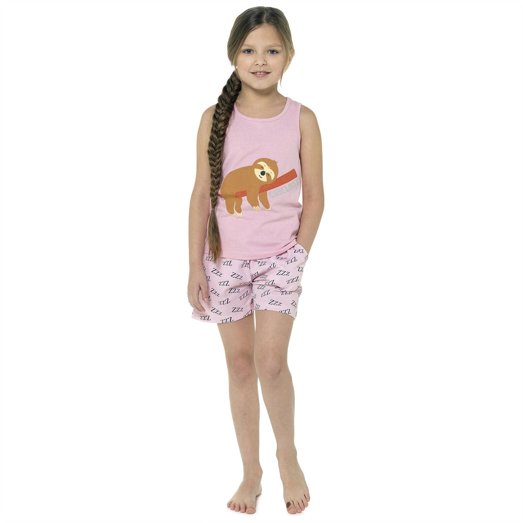 Girls Pyjamas Kids Cotton Short Sleeve Summer Pyjama Set PJs
