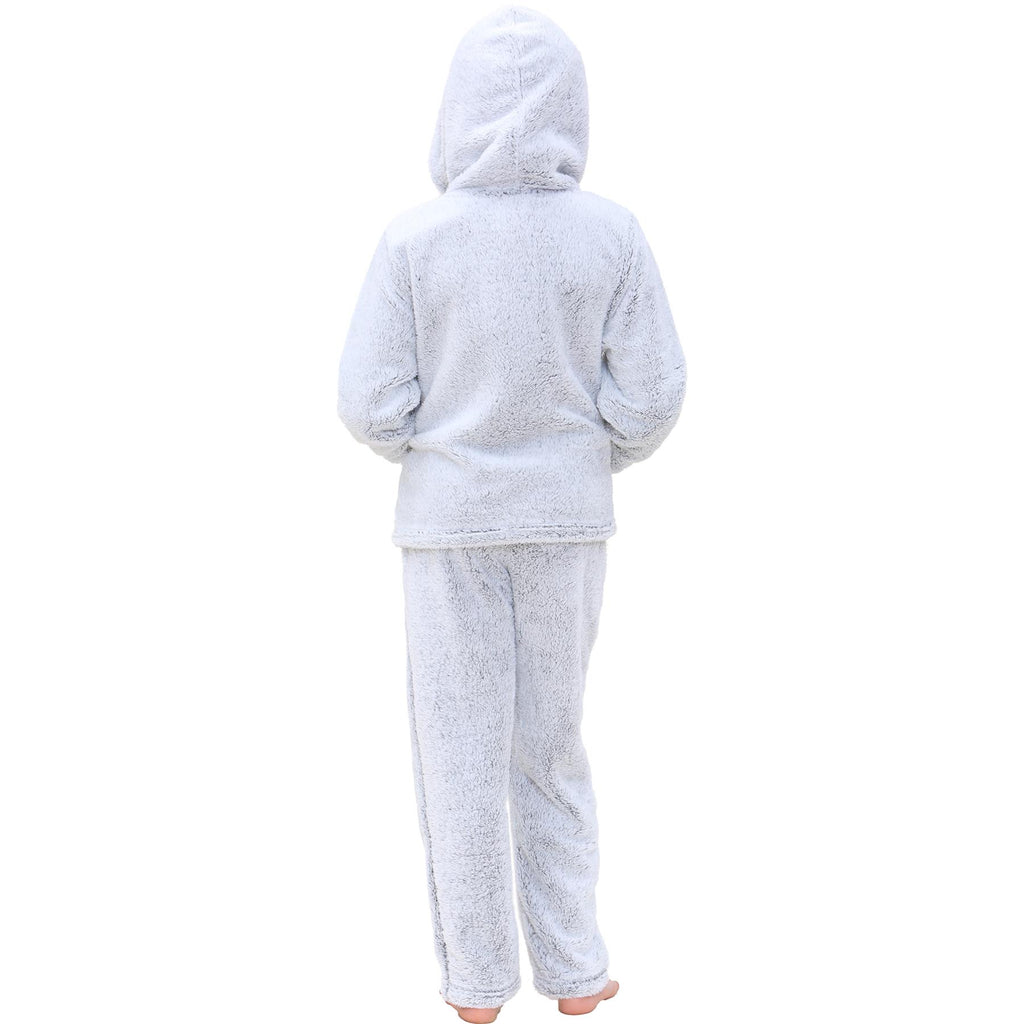 Kids Boys Girls Plain Pyjama Extra Soft Loungewear Flannel Fleece PJS Outfit Set