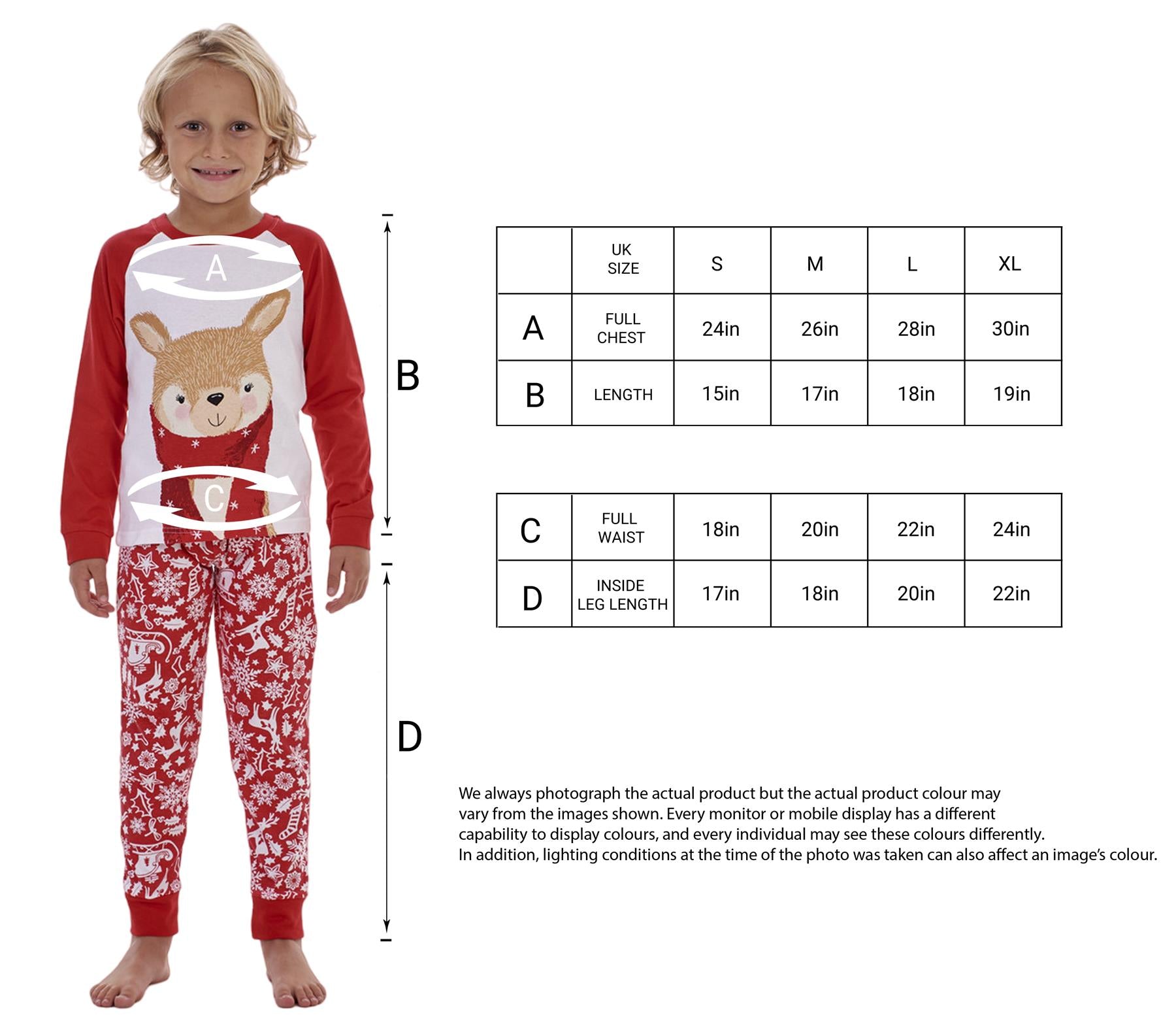 Christmas Family Matching Pyjamas XMAS Adult Kids Nightwear PJS 100% Cotton UK