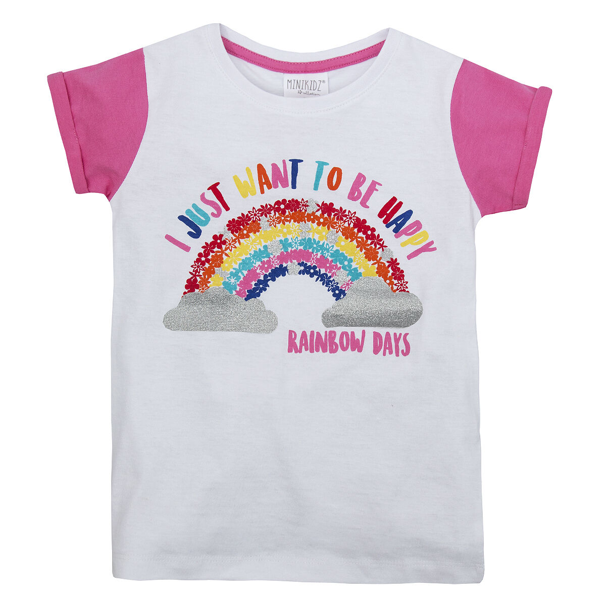 Kids Girls Shorty Pyjamas 2-3 3-4 4-5 Years Pyjama Set Rainbow Nightwear Summer