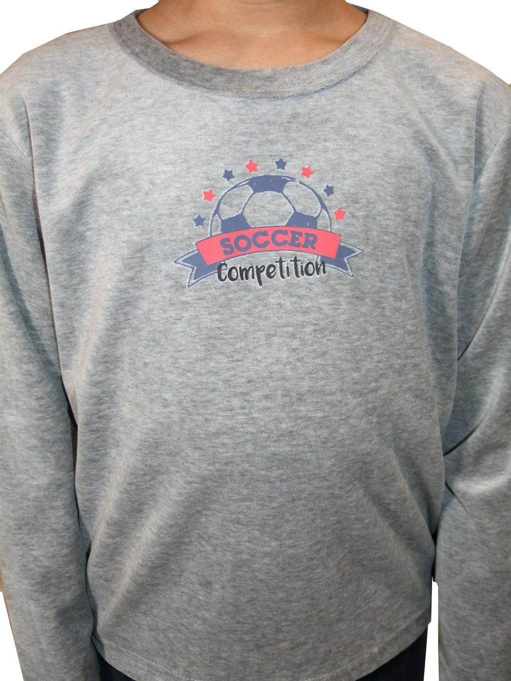 Boys Pyjama Set Velvet Soccer Motif Long Sleeve 2 to 10 Years Cosy PJ's