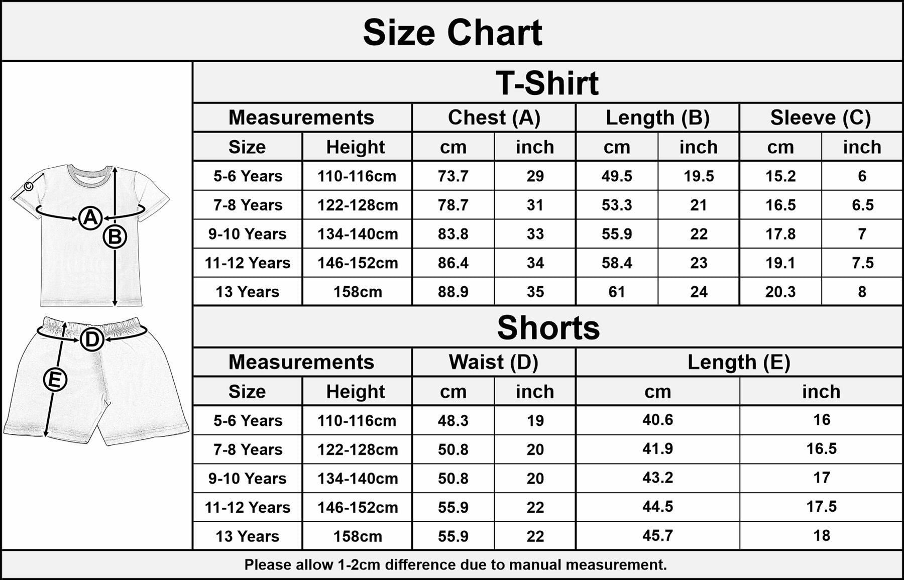 Kids Girls Boys Pyjamas Game Over Contrast Top Shorts 2 Piece PJS Sleepwear Set