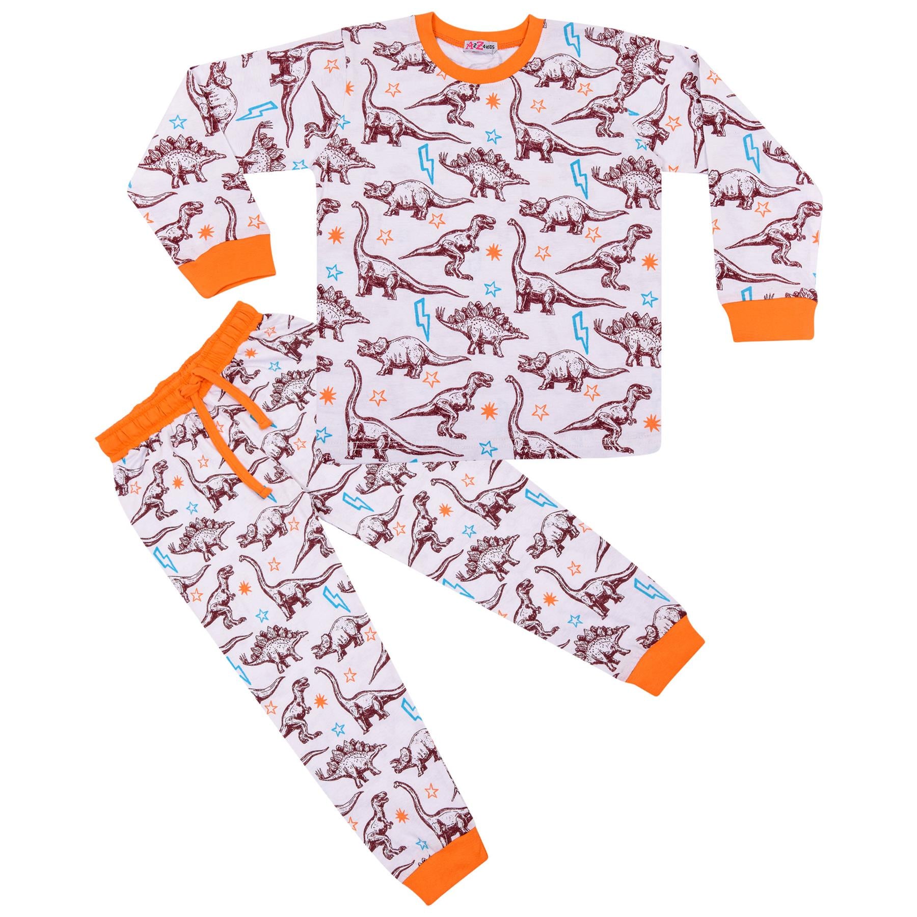 Kids Girls Boys Dinosaur Pyjamas Children PJs 2 Piece Dino Set Lounge Suit