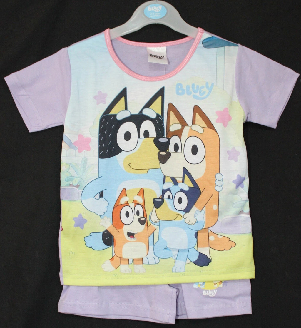 BLUEY Girl's Short Pyjamas / Shorty/Summer PJs Sizes 18 Months-5 Years