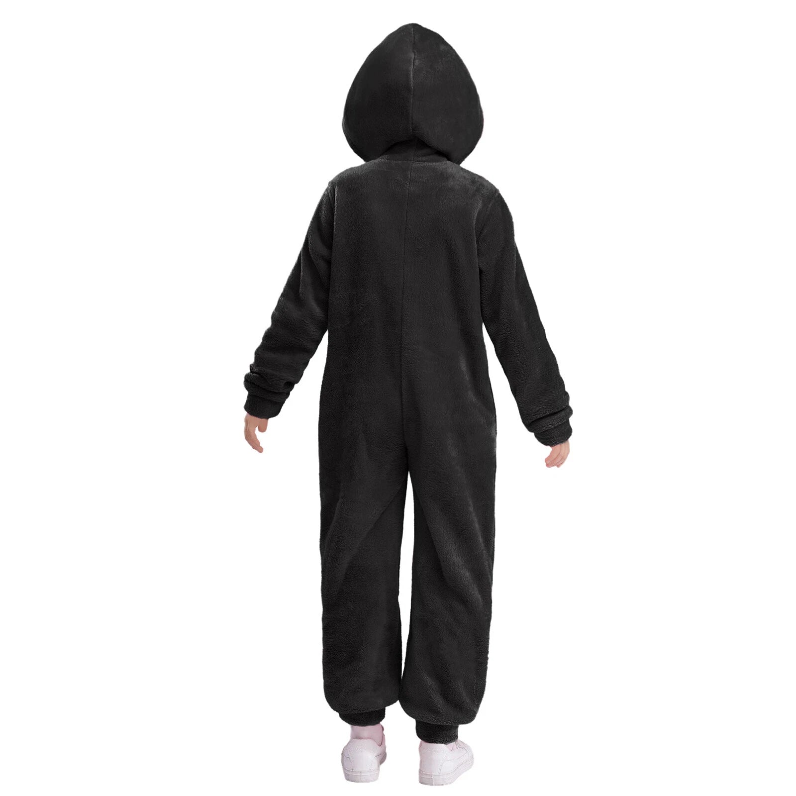 Unisex Kids Fleece Hooded Jumpsuit for Boys Girls Zip-up One Piece Pjs Sleepwear