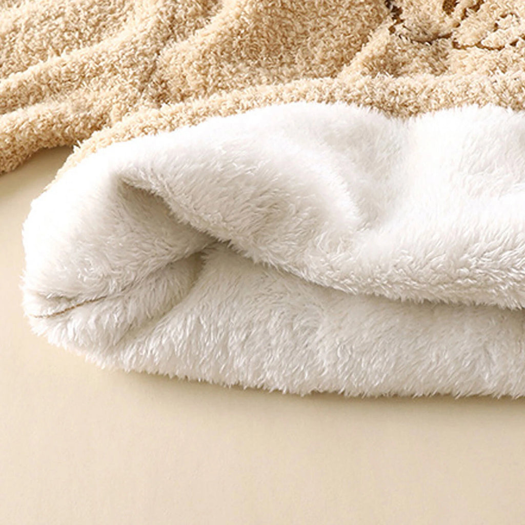 Unisex Kids Sleepwear Girls Set Print Pajamas Pullover Round Neck Cute Suit Top