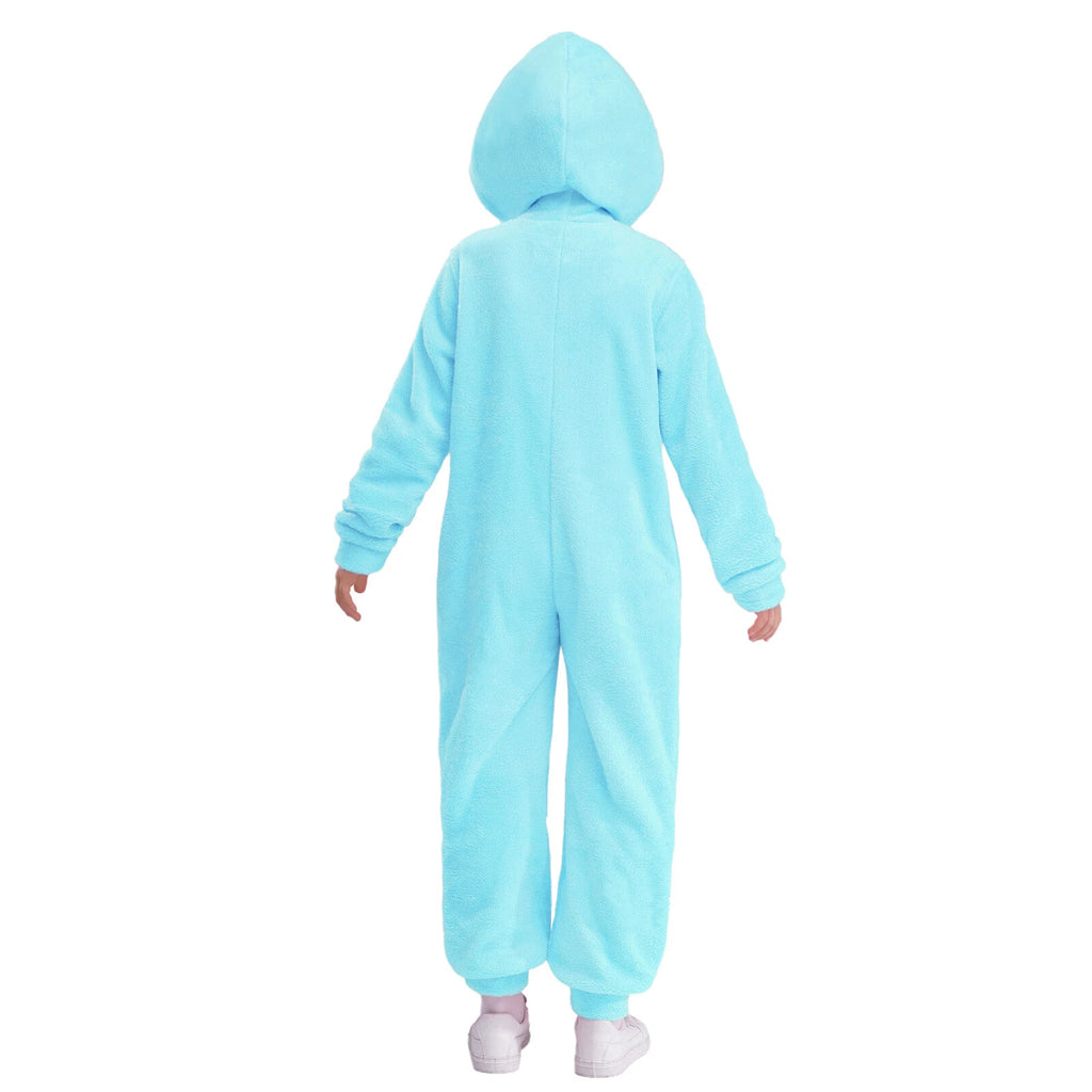 Unisex Kids Fleece Hooded Jumpsuit for Boys Girls Zip-up One Piece Pjs Sleepwear