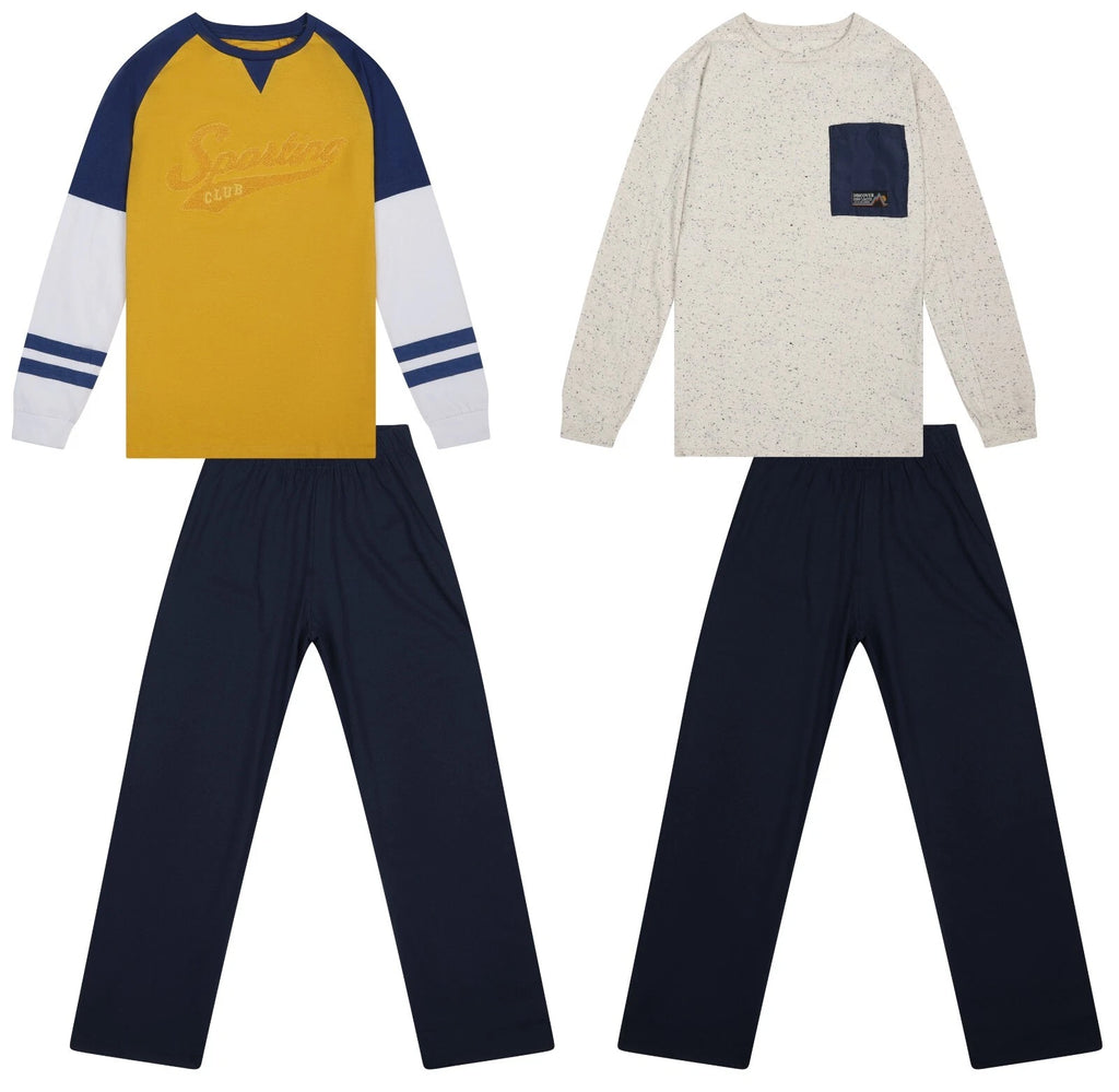 Boys Pyjama Sets Long Sleeve Top Bottoms Cotton Sleep Lounge Wear 7 to 15 Years