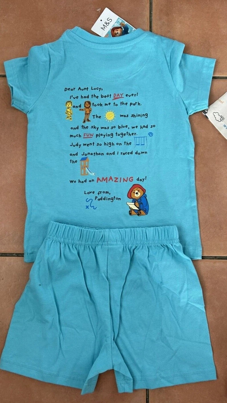 M & S Paddington Bear Pyjama set or Summer T-Shirt Set BNWT - 3 kinds