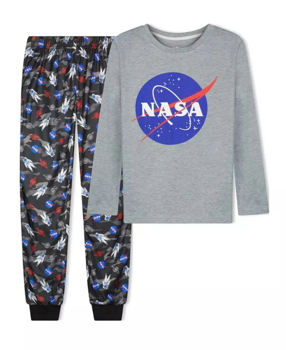 NASA Space Boy's Girl's Glow-In-The-Dark Polyester Pajama Set