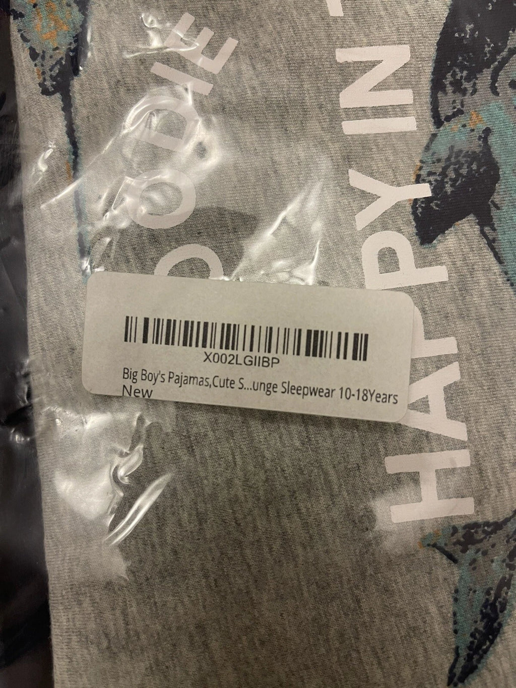 “Foodie Happy in The Eat” Fish Sea  Big Boy Kids Pajama Set