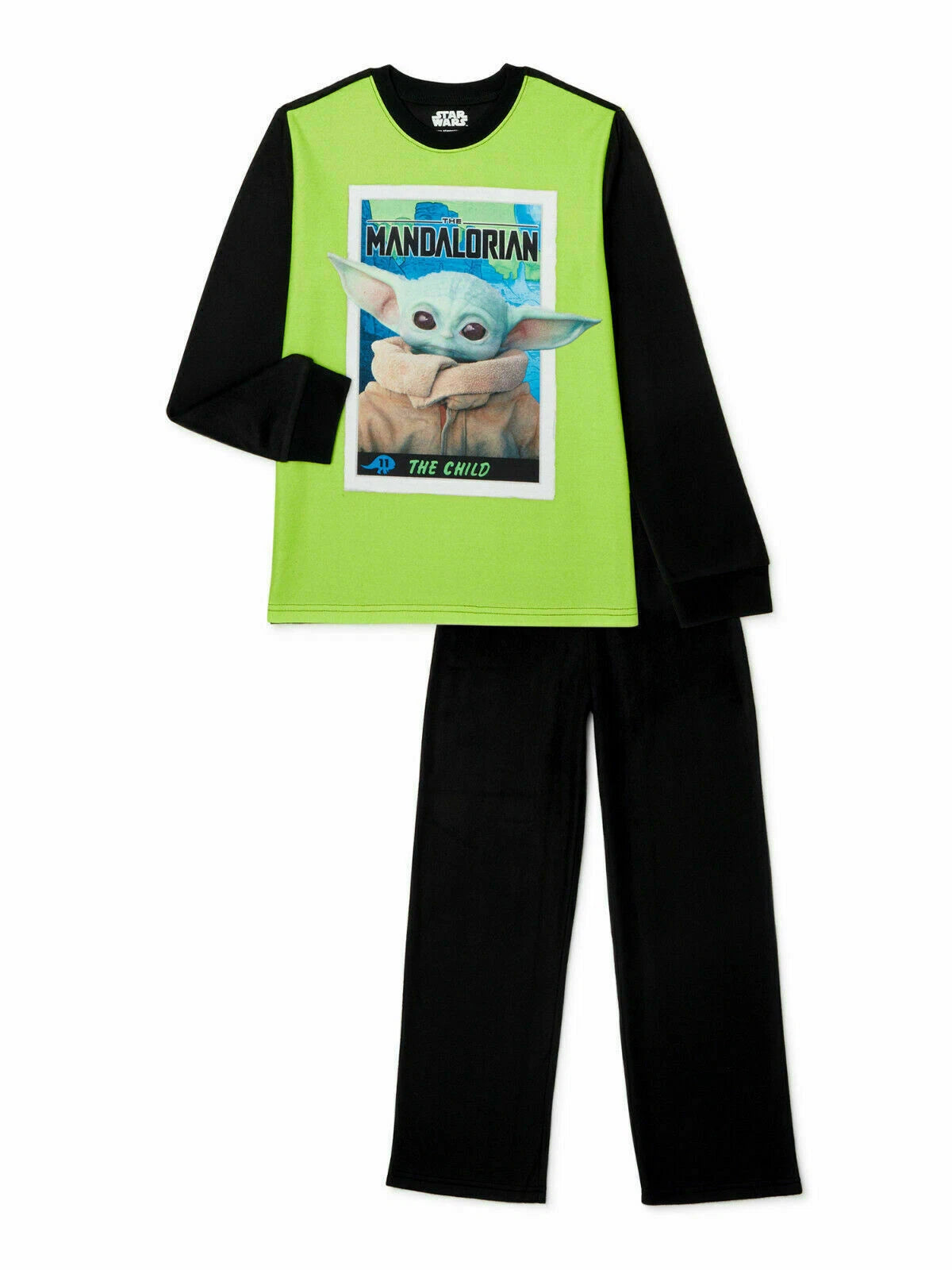 Jurassic Park / Star Wars the Child / Minecraft Boys Flannel Pajama Set 2-Piece