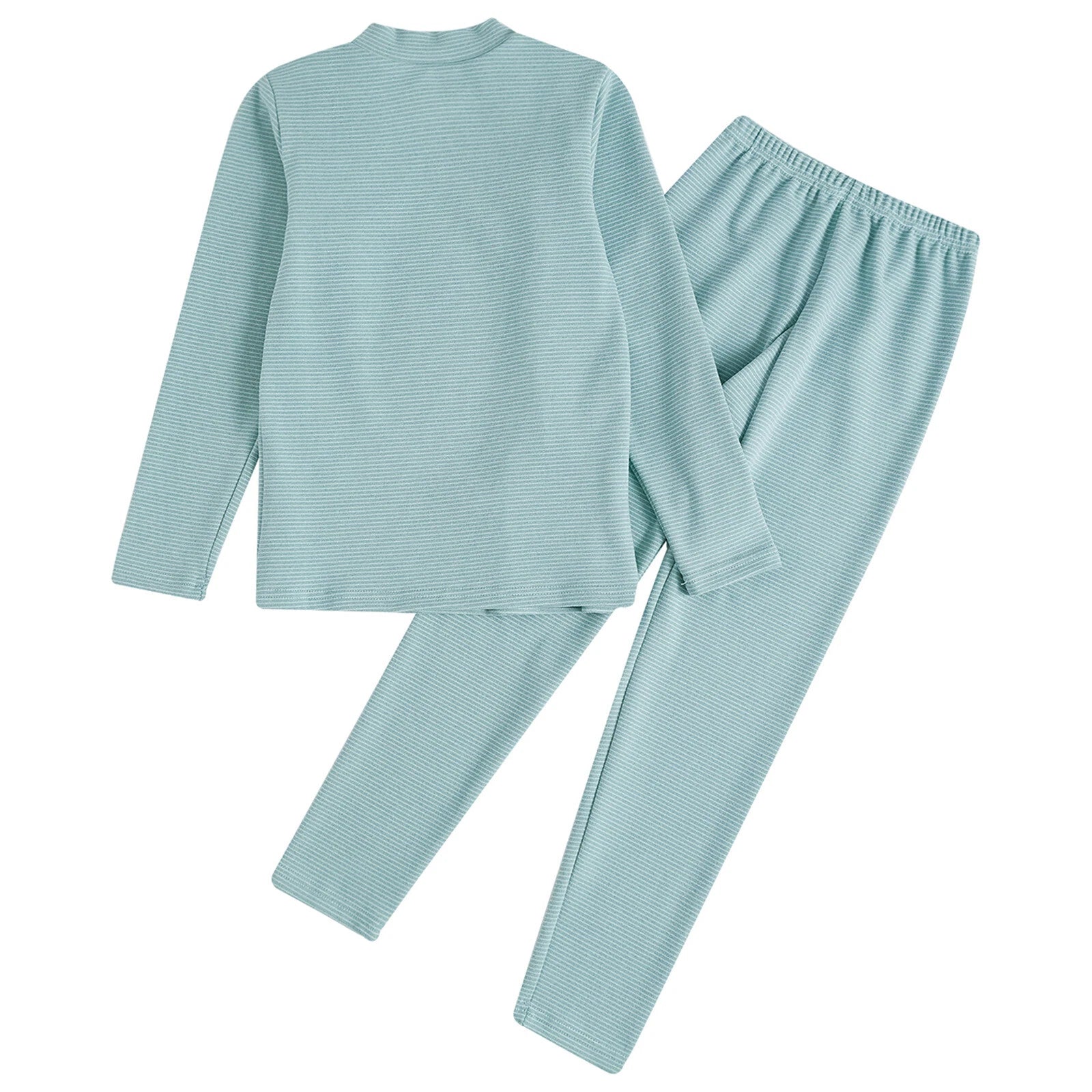 Kids Boys Girls Thermals Sets Pajamas T-shirt And Tights Suit Warm Active Home