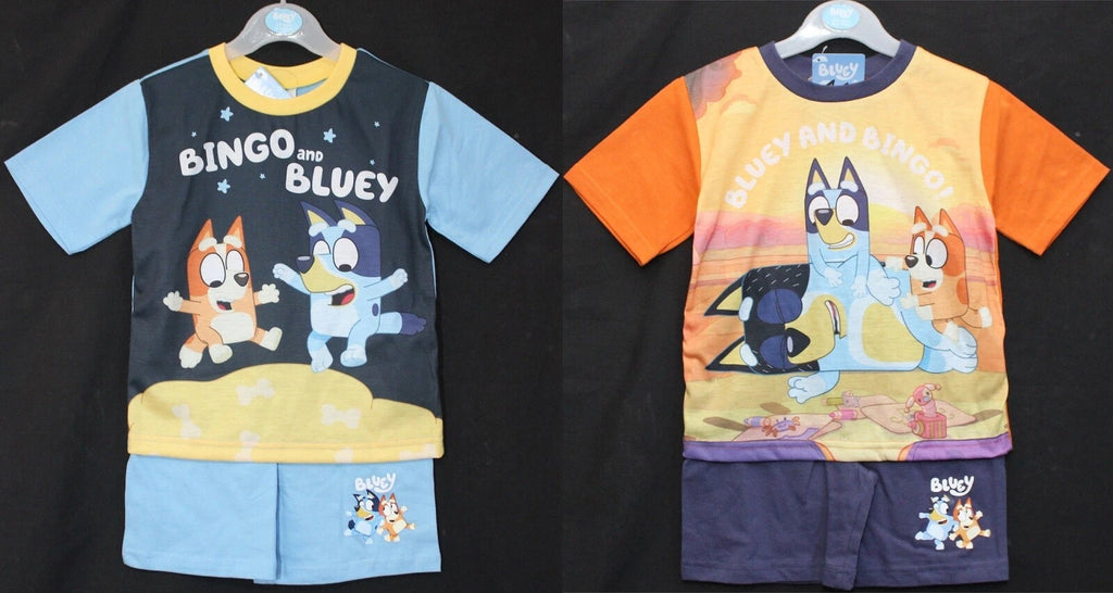 BLUEY Boy's Short Pyjamas /BLUEY & BINGO Summer/ Shorty PJs Sizes 1.5-5 years